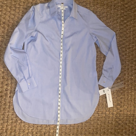 Foxcroft button down blue non iron sz 10 NWT LS - Picture 6 of 8